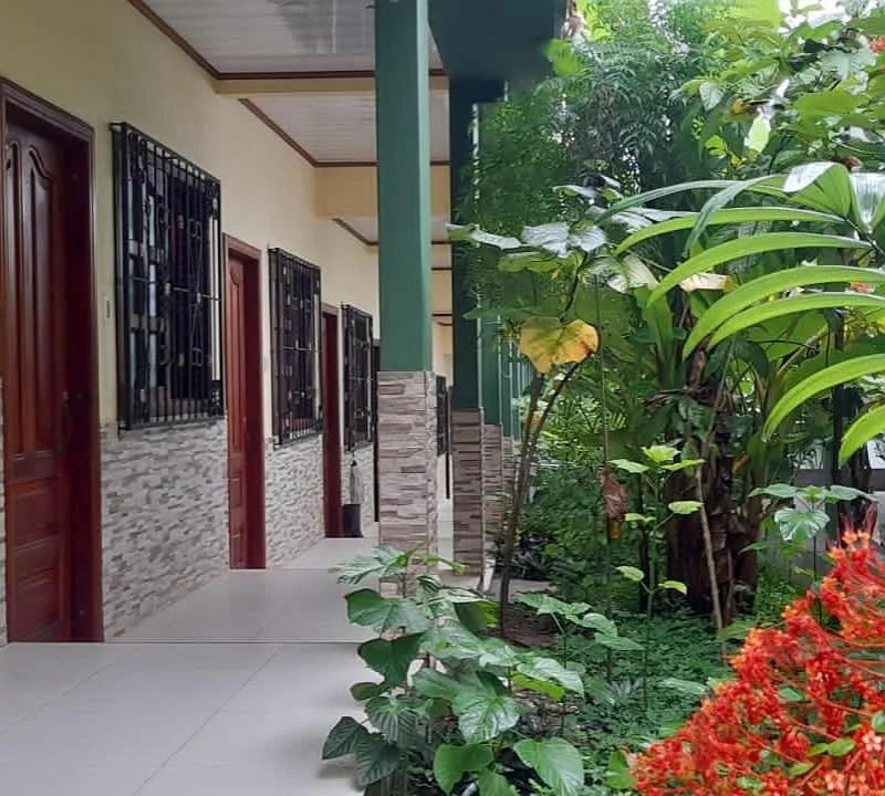 Hotel courtyard and common area in Puerto Narino